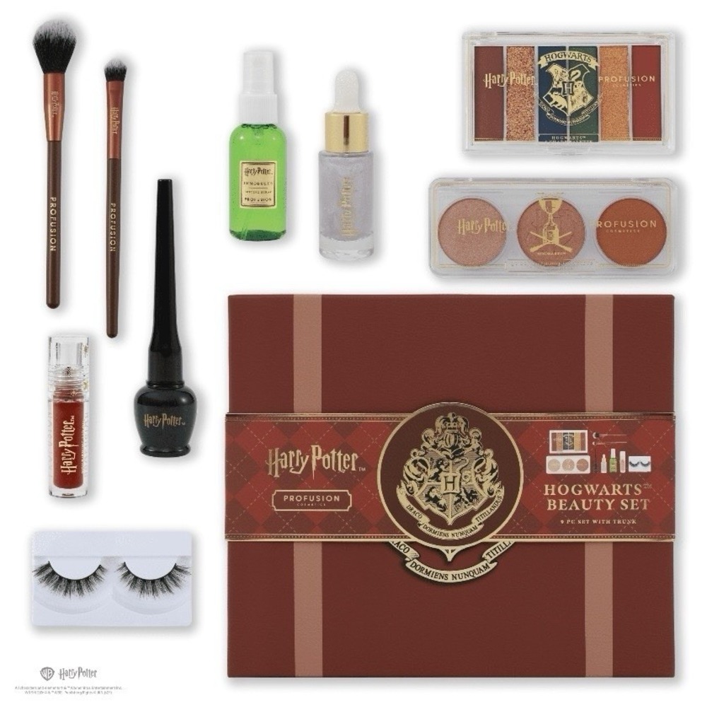 Profusion Cosmetics Harry Potter Holiday - Hogwarts Beauty 9PC Set Trunk NEW
